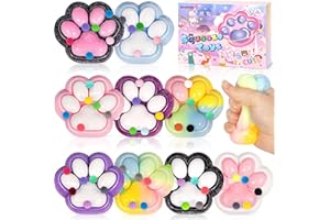 CYJJYZ 9 PCS Taba Squishy Zampa di Gatto, Antistress, Giocattoli da Spremere Zampe di Gatto, Gatti Paws Squeeze Toys, Kawaii fufu Squishy, per Bambini e Adulti
