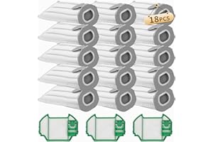 YUKOVEP 15 Sacchetti Folletto Compatibili Vk7s Vk7 Fp7s Fp7,3 Filtro Motore,per Kobold VK7 Filtro Sacchi Accessori