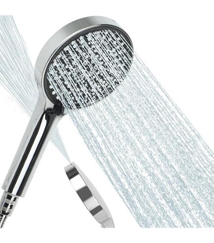 Bestgift Edelstahl Duschkopf – Wassersparend, Mit Anti-Kalk-Funktion & Druckerhöhung (8 Cm, Silber)