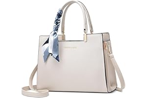 FOLOVEYA Mode Borsa Donna Borsa a Mano Nastro Elegante Borsa a Tracolla Borsetta in Pelle PU Tote Borse a Spalla per Shopping Partito Lavoro Incontri Beige
