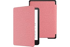 CIAOYE Compatible with 6" Kindle Paperwhite Case (5th/6th/7th Generation, 2012-2016), Slim Hard Plastic Protective Cover with Smart Auto Wake/Sleep for Old 6 inch Kindle Paperwhite E-Reader, Pink