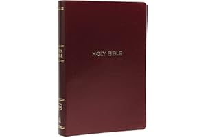 NKJV Holy Bible, Giant Print Center-Column Reference Bible, Burgundy Leather-look, Thumb Indexed, 72,000+ Cross References, Red Letter, Comfort Print: ... Version: Holy Bible, New King James Version