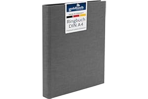 goldbuch 37725 Bella Vista, album fotograficzny 26 x 32 cm, fotoksiążka z lnu, segregator na zdjęcia do samodzielnego ozdobienia i wypełnienia, format DIN A4, idealny na podróż i urlop, szary