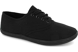 DIRECT COLLECTION Direct Schoolwear Unisex Black Lace Up Plimsolls (Style No. 7230)