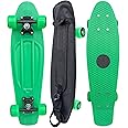 Toyshine Complete Highly Flexible Plastic Cruiser Board 57cm Skateboard for Beginners or Professional with High Rebound PU Wheels - Multicolor