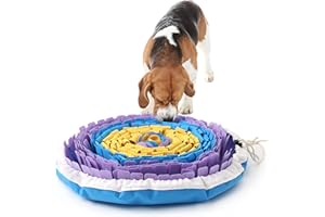 LUCKY SIGN LuckySign mata węchowa dla psa, gra aktywizująca, mata do treningów, do zabawy, dla zwierząt domowych, dla psów i kotów, z 4 przyssawkami, 50 x 50 cm, okrągła