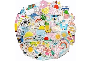 TRCOUSOA 100pcs Cute Stickers for Water Bottles,Cute Vinyl Waterproof Aesthetic Stickers for Hydro Flask, Laptop, Computer, Phone, PC, Skateboard, Luggage for Girls, Kids
