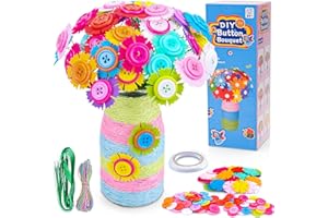 SHMILY Spielzeug ab 5 6 7 8 9 Jahre Mädchen Kinder, Bastelset Geschenke 6 7 8 9 Jahre Mädchen Kinder Blumenstrauß Basteln für 5-10 Jährige Mädchen Geburtstagsgeschenk Bastelzubehör Spielzeug für Kinder