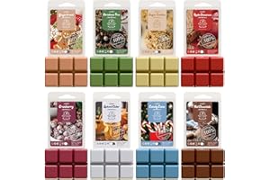 Salubrito Winter Wax Melts, Strong Scented Candle Gift Set, 8 x 71g, Natural & Long Lasting, Soy Wax Set for Women, Aroma Wax Cubes for Christmas, Birthday