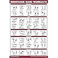 QuickFit QuickFit Resistance Bands Workout Exercise Poster - Resistance Tubes Fitness Routine Chart (Laminated, 18" x 27")