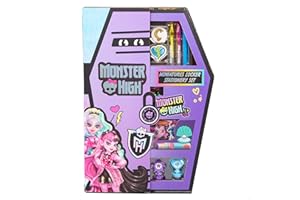 ColorBaby Monster High 77515 Coffret d'écriture pour Enfant avec Crayons, stylos, tampons et Autocollants, matériel Scolaire pour Enfants