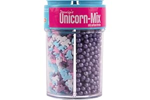 DECOCINO Desmenuzar Unicorn Mix - Perlas de azúcar, confeti espolvoreado - Decoración de tartas, magdalenas - para unicornios para fondant, algodón de azúcar, cake pops