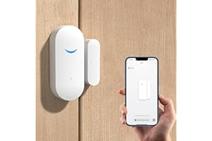 PHOVOLT WLAN-Türsensor, intelligenter Tür-Fenstersensor, kabelloser Fenstersensor, Echtzeit Alarm, kompatibel mit Alexa, Google Assistant, Sicherheitstür, Sensor für Geschäftseinbruchalarm (2 Stück)