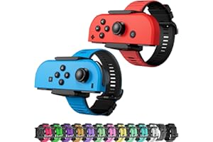 Verbesserte Silikon Armbänder für Just Dance 2024 2023 2022 2021 2020 Switch, ZAONOOL verstellbare elastische Tanzbänder für Switch & Switch OLED-Controllern, 2er-Pack für Erwachsene und Kinder