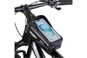 GADISTA France, Sacoche Velo Cadre Etanche pour Telephone Tactile 6.8" VTT, Cadeau Homme Noel, Accessoire Velo Indispensable (Téléphone + Rangement intégré)