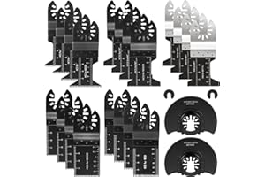 ENMAYODE 24 PCS Multi Tool Blade,Professional Oscillating Saw Blades for Wood Metal Plastics,Quick Release Multi Tool Blades Compatible with Dewalt Worx Rockwell Milwaukee Makita Ryobi Silverline Black Decker