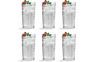 Libbey Vaso Radiant Cooler - 470 ml / 47 cl - 6 Unidades - Diseño vintage - Aapto para lavado en lavavajillas