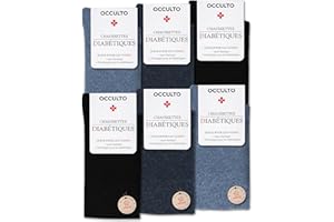Occulto Chaussette Diabetique Homme lot de 6 (modèle: Oliver)