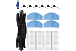 SOBEAU Kit di Accessori Ricambio per Tikom G8000, G8000Pro, Honiture G20, G20 Pro, Laresar Evol 3 Robot Aspirapolvere, 1 Spazzola Principale, 6 Spazzole Laterali, 4 Filtro Hepa, 4 Panni Mop Ricambi