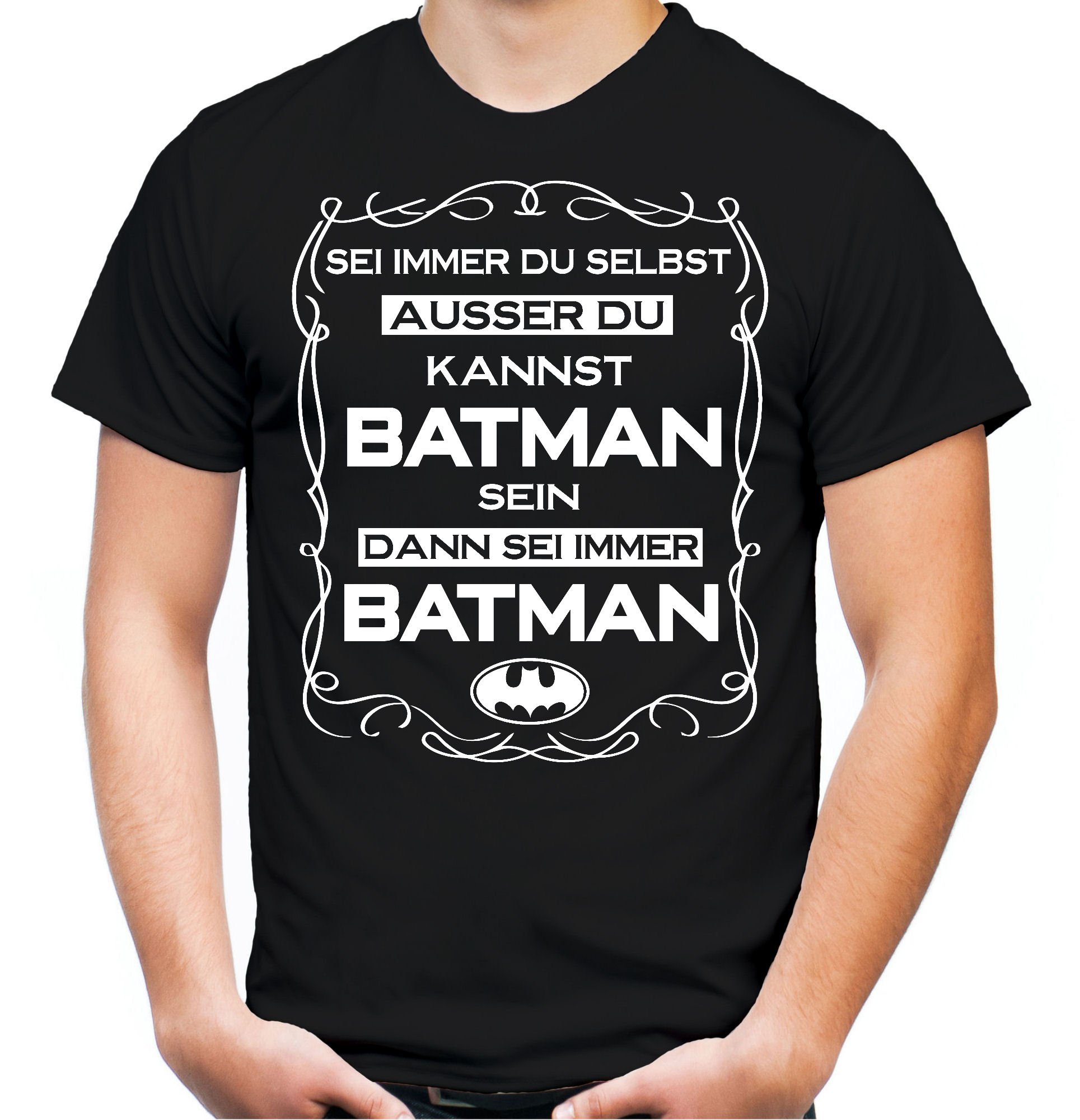 Sei-Immer-du-selbstBatman-T-Shirt-Superheld-Beruf-Sprche-Zitat-Lustige-Mnner-Herren-Fun