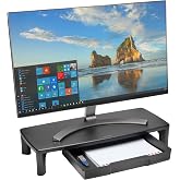 Kensington SmartFit Monit&ouml;r Standı, &Ccedil;ekmeceli, 55 x 7 x 24 cm, Siyah