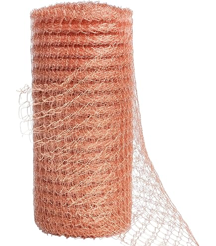 Grillage En Cuivre Anti-Rongeur Et Escargots – Maille Souple 12,7 Cm X 6 M – Protection Jardin, Clôture Flexible – Avec Ciseaux