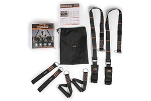 ab buddy Suspension Trainer for Full Body Workouts. Home Gym Fitness Equipment with Adjustable Straps. Strength Training, Core Exercises, and Resistance Workouts. Portable Gym Accessories