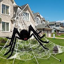 3 Halloween Spinnen Deko Mit Leuchtenden Augen – 2x 90 Cm, 1x 75 Cm, Für Garten & Haus