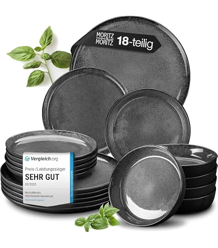 20 Teile 49,99 BlackFriday Geschirrset für 4 Personen NUMARA, Tafelservice 4-teilig Premium Fine Porzellan Nikki da Roma Küche, Haushalt & Wohnen