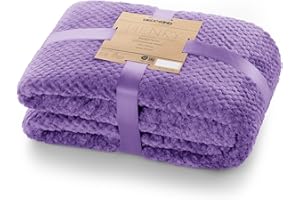 ‎DECOKING DecoKing 66119 Pikowany koc z mikrofibry 220x240 cm fioletowy lekki przyjemny przytulny styl skandynawski liliowy Henry