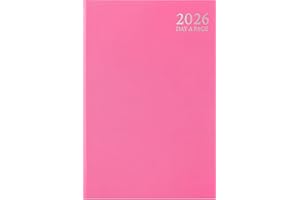 2026 A4 Day-to-Page Diary by 1ABOVE – Premium Pastel Hardback Planner with Ribbon Marker & Casebound Cover – Ideal for Business, Office, Home & Appointments (PINK)