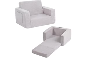 ‎YOTATING YOTATING 2-in-1-Kinder-Sofa-Stuhl, Cabrio-Kleinkindstuhl aus dem Kindersofa-Stuhl Klumpen Kinder Spielen Sofa mit Seitentaschen Armlehre Stuhl für Mädchen oder Jungen