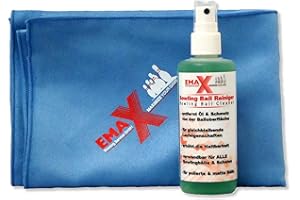 ‎EMAX BOWLING SERVICE GMBH MAXIMIZE YOUR GAME EMAX | Bowling-Zubehör – Bowling-Ball-Reiniger | 100ml Sprühflasche | Schnelle Reinigung von Bowling-Kugeln | Einfache Anwendung | Spray + Sets