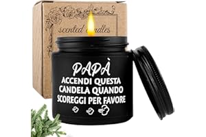 Merclix Candele in Vasetto di Legno di Cedro - Regalo Papà Divertente da Figlia