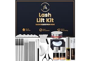 AURAE Lash Lift Kit, Beginner/Professional Eyelash Perming, Safe & Effective - Lasts 6-8 Weeks, at Home Eyelash Lift Kit with 15 Applications, DIY Lash Perm - Instructions - ALK1