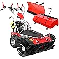 Modell 2023 - PowerPac Typ MK100 - Kehrmaschine Motorbesen Schneeschieber ELEKTROSTART 6,5PS inkl. Schneeketten