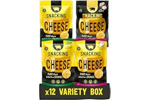 SERIOUS PIG - Crunchy Snacking Cheese Snacks, Keto Friendly, High Protein, Low Carb, Gluten Free, Vegetarian, Pub Snacks, Made from 100% Real Italian Cheese (Variety) (12 x 24g)