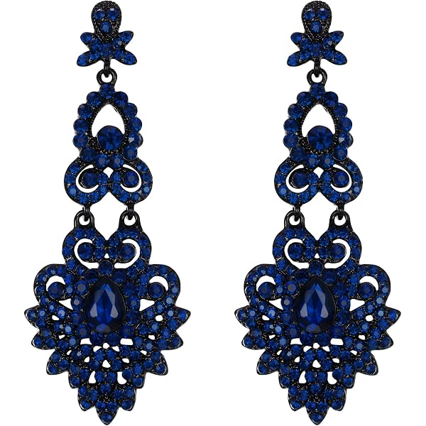 EVER FAITH Gioielli Donna, Cristallo Matrimonio Floreale Fiore Foglia Collana Orecchini Set per cermonia Nero Argento-Fondo