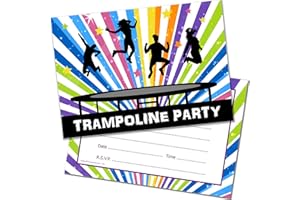 Olivia Samuel 20 x Trampoline Party Invites from A6 Double Sided Cards with Envelopes