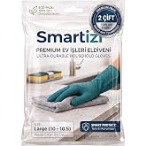2 &Ccedil;ift Smartizi Bulaşık ve Temizlik Eldiveni (10-10.5 Numara) - B&uuml;y&uuml;k Boy Dayanıklı Doğal