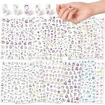 Nagelaufkleber Selbstklebend – 6 Blatt Mit Tier- & Prinzessin-Motiven, Für DIY Nageldesign Bei Frauen & Mädchen