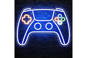 Gaming Deko LED Neonlicht 10 Licht Modi für Gaming Wand Deko, Game Neon Schild für Gaming Deko Zimmer, Gamer Deko Lampe für Playstation Deko Zimmer, LED Wandleuchte für Gaming Zubehör Zimmer Deko