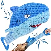 dog toys for large dogs, squeaky toys for aggressive chewers, plush chew toys for teething interactive shark dog toys to keep