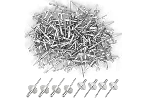 150 stycken blindnitar i aluminium med stor fläns blindnitar 4,8 x 16 mm, blindnitar stort huvud popnitar nitar set lämpligt