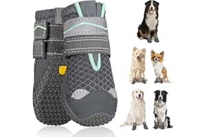 SlowTon Protección de Las Patas, Zapatos Antideslizantes e Impermeables para Perro, Suela de Goma Reflectante, Botas de Nieve de Invierno para Mascotas