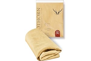 Clothorn Pelle di Daino per Auto Professionale - Made in Italy - Panno per Pulizia, Asciugatura, Lucidatura (M - 44x30 cm)