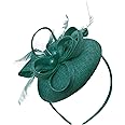Caprilite Bead Round Pillbox Loop Sinamay Headband Fascinator for Women Wedding Ascot Races