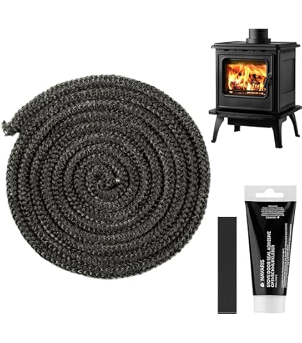 Junta Cuerda Fibra Cerámica FANGHUOCL - 22mm X 5m, Para Hornos Y Estufas