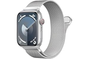 MRAIN-H Patented Milanese Loop Compatible with Apple Watch Straps 46mm 38mm 40mm 41mm 42mm 44mm 45mm 49mm for Women Men, Magnetic Bands for iWatch Strap Series 10 9 8 7 6 5 4 3 SE2 SE Ultra2 Ultra