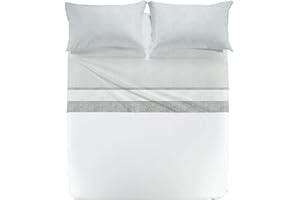 Caleffi - Completo Letto Matrimoniale con Lenzuola Matrimoniali Cotone 100% 240x280, Lenzuolo con Angoli Matrimoniale Coprimaterasso Sotto 180x200 per Materasso Alto 25cm, 2 Federe Cuscino Letto 50x80